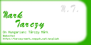 mark tarczy business card
